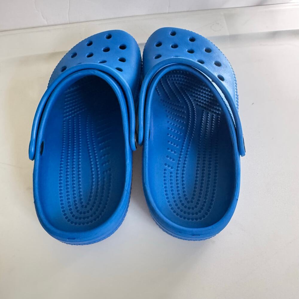 Crocs Classic Clog Youth J1 Blue Kids Slip-On Casual Water Beach Shoes - Picture 6 of 11
